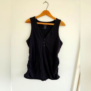 Paisley Sky 95% Cotton XL Maternity Tank Top